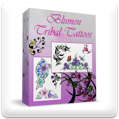 Blumen Tribal Tattoovorlagen