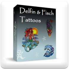 Fisch und Delfin Tattoovorlagen