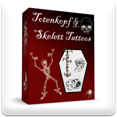 Totenkopf und Skelett Tattoovorlagen