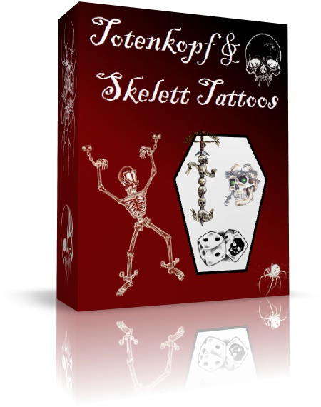 Totenkopf und Skelett Tattoovorlagen